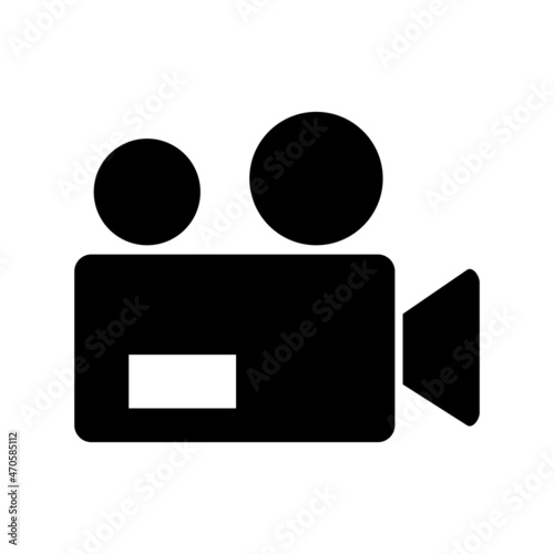 Video Camera Glyph Vector Icon Design