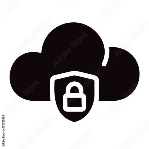 data protection glyph icon