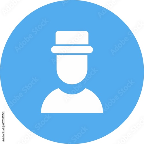 Actor Glyph Circle Vector Icon Design