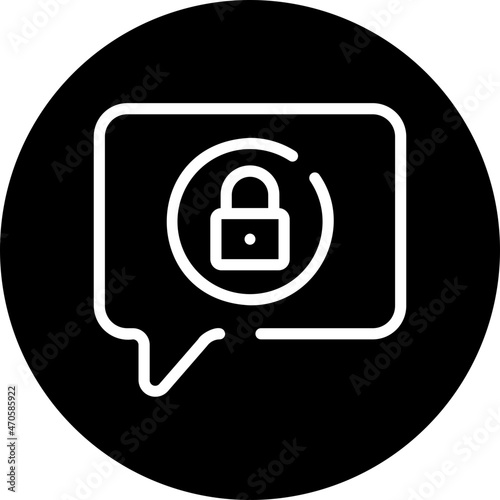private chat glyph icon
