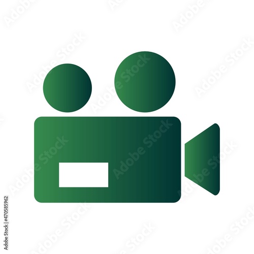  Video Camera Glyph Gradient Vector Icon Design