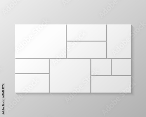 Template collage of ten frames, images, photo