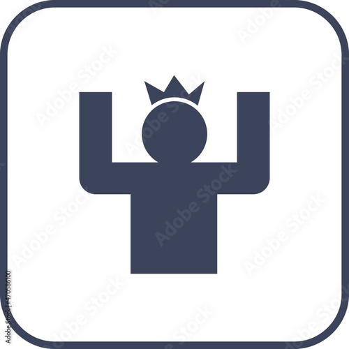 Self Confident Glyph Round Corner Vector Icon Design