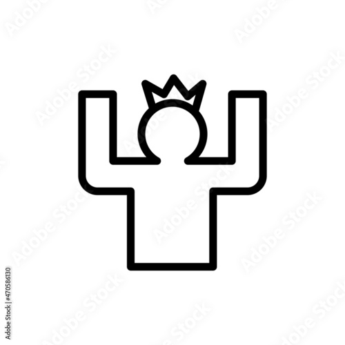 Self Confident Line Vector Icon Design