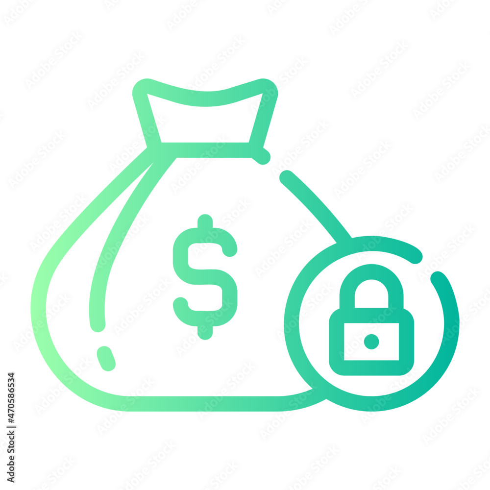 protect money gradient icon protect money gradient icon