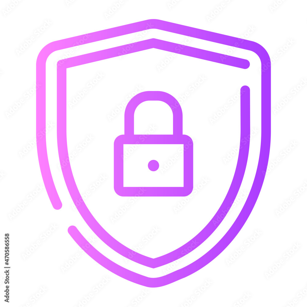 shield protection gradient icon shield protection gradient icon