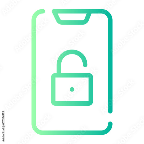 unlock gradient icon
