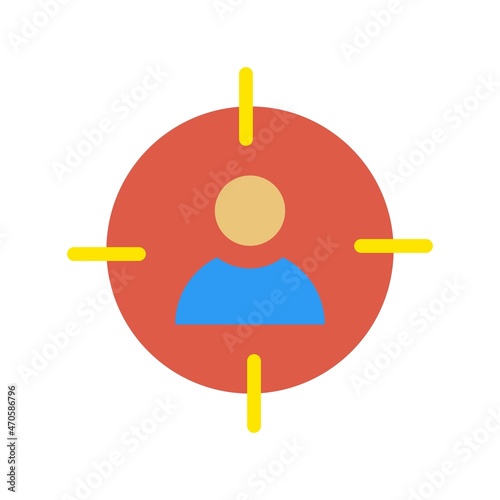 Target Flat Vector Icon Design