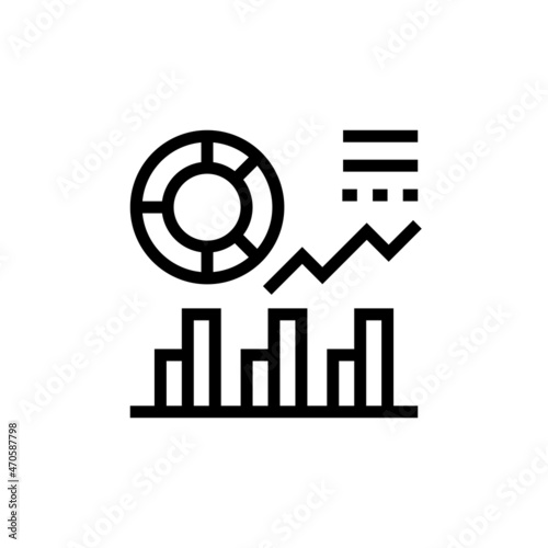 Analytics icon in vector. Logotype