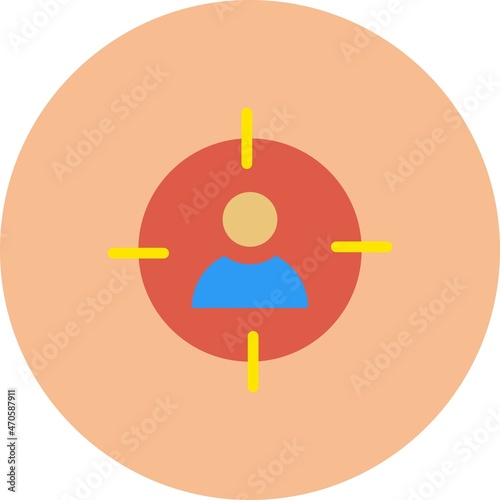 Target Flat Circle Vector Icon Design