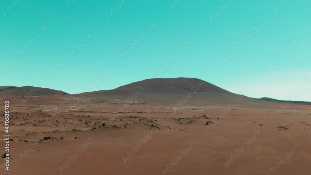4k Martian landscape with red desert and rocky mount Aerial Drone 4k Martian landscape with red desert and rocky mount Aerial Drone