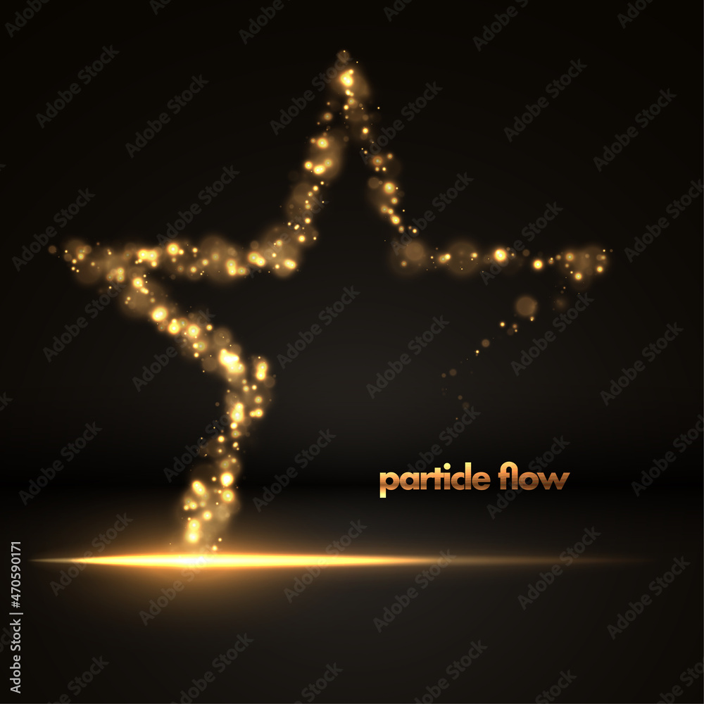 Gold glittering star dust lights Gold glittering star dust lights