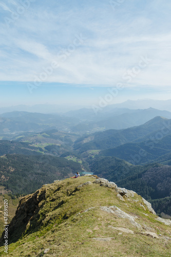 Fototapeta Naklejka Na Ścianę i Meble -  the top of the mountain with blue sky
