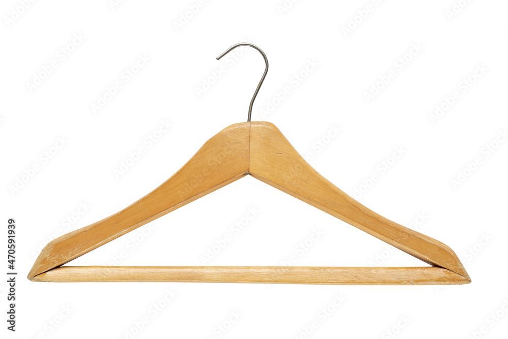 wooden clothes hanger isolated on white background wooden clothes hanger isolated on white background
