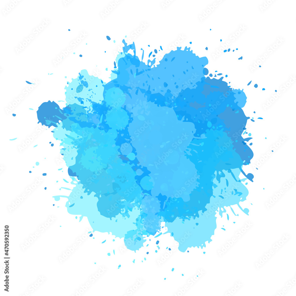 Blue Water color Splash vector image
