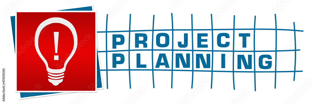 Project Planning Red Blue Box Lines Grid Bulb Horizontal Project Planning Red Blue Box Lines Grid Bulb Horizontal