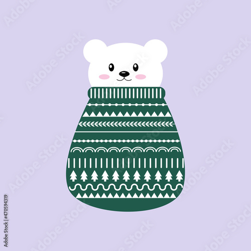 Bear in a sweater