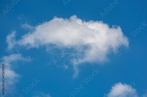White fluffy Cloud with Beautiful blue sky