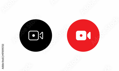 Screen Recorder Icon Vector in Flat Style photo