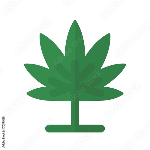 fallen Leaves Flat Vector Icon Design