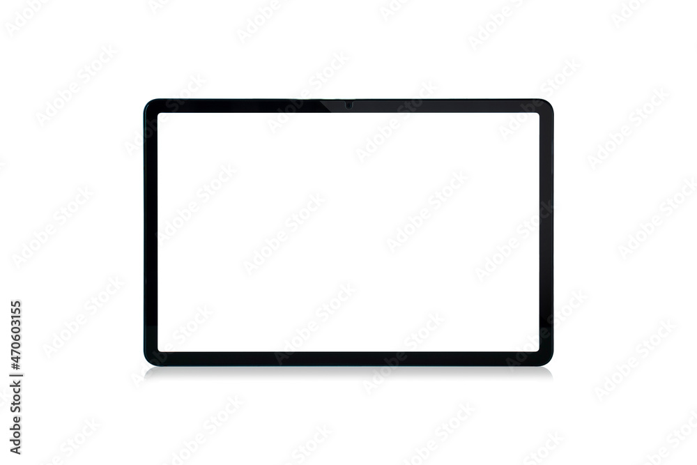 Black tablet isolated on white background. Black tablet isolated on white background.