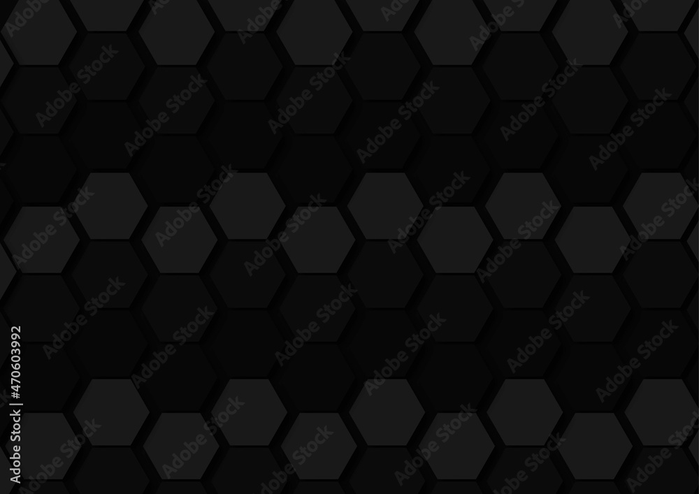 Abstract black geometric hexagonal background Abstract black geometric hexagonal background