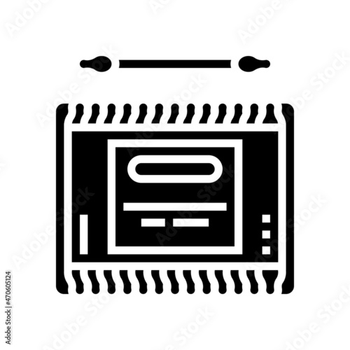 baby cotton swabs glyph icon vector. baby cotton swabs sign. isolated contour symbol black illustration