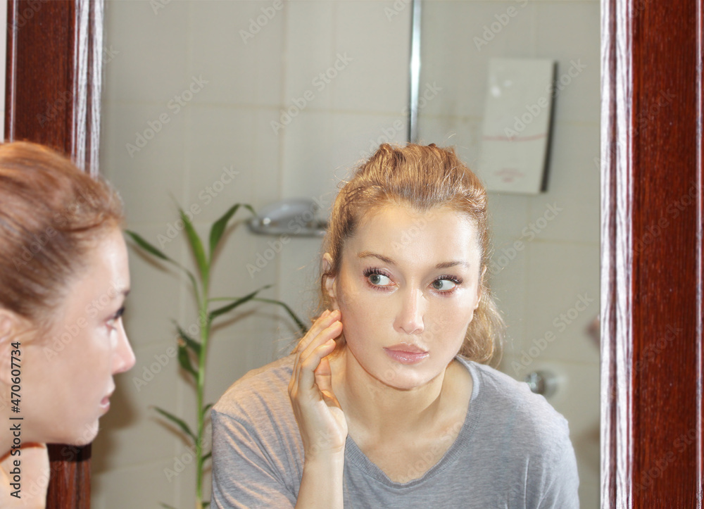 Applying the cream..Magic anti-aging cream. Applying the cream..Magic anti-aging cream.
