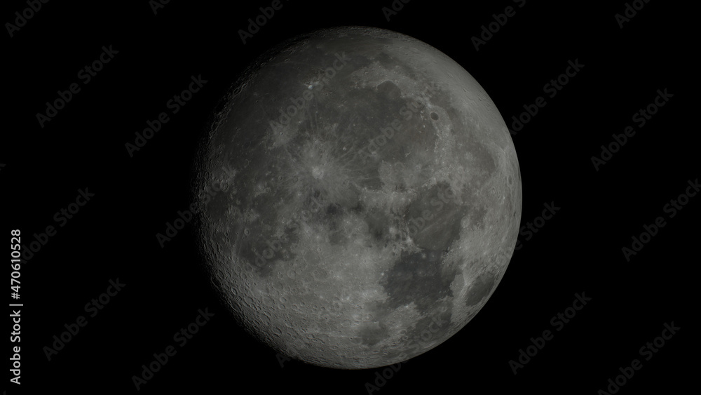 Moon surface rotation with a lot of crater Moon surface rotation with a lot of crater