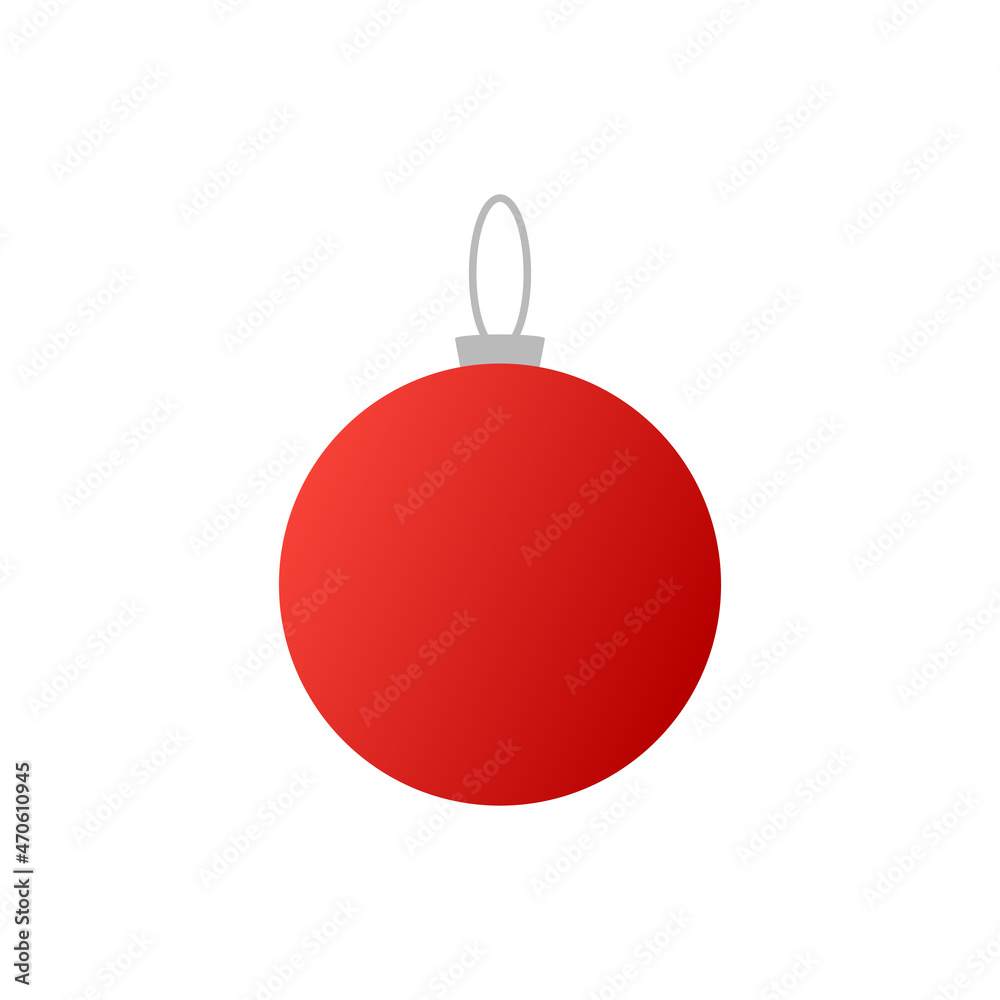 New Year Red ball vector icon New Year Red ball vector icon