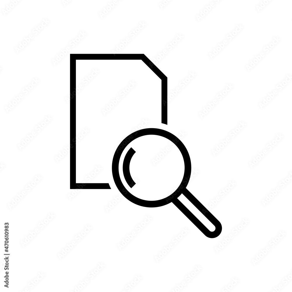 Document search vector icon Document search vector icon