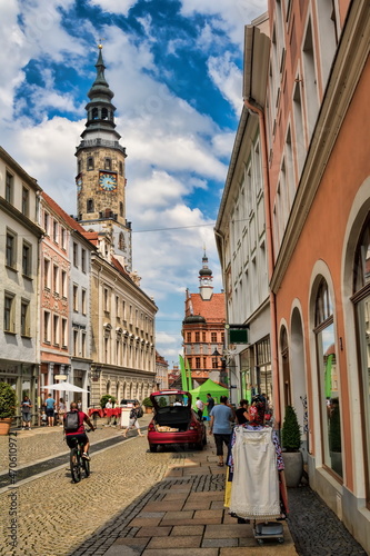 Obraz na płótnie görlitz, deutschland - shoppingmeile in der altstadt w salonie