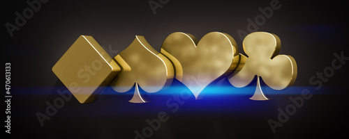 game cards symbols wide banner background