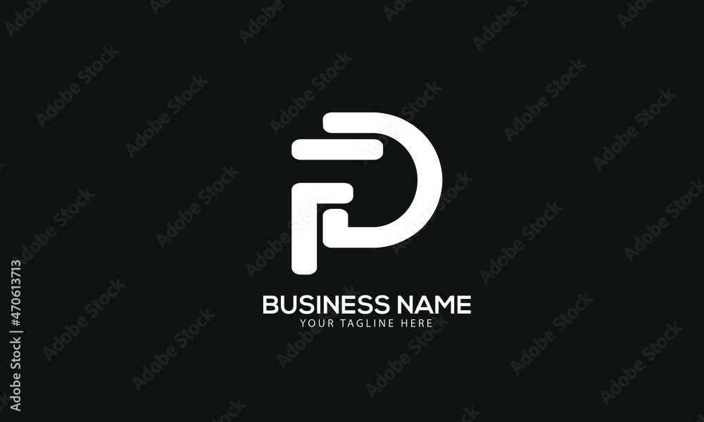 Alphabet fd or df abstract creative vector logo template Alphabet fd or df abstract creative vector logo template