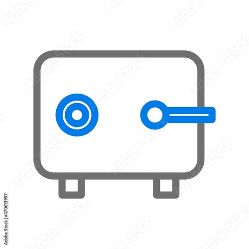 Safe box Line Blue Vector Icon Design