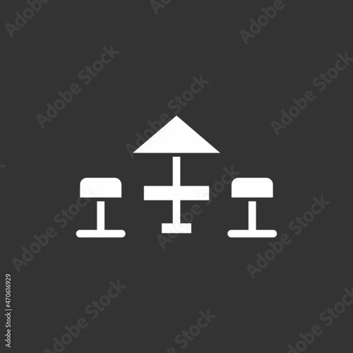 Terrace Glyph Inverted Vector Icon Design