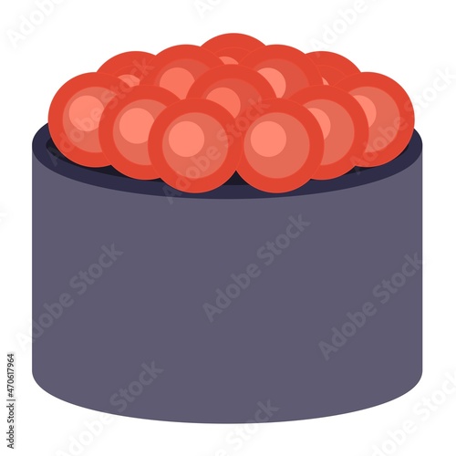 Vector illustration of Japanese food - gunkan