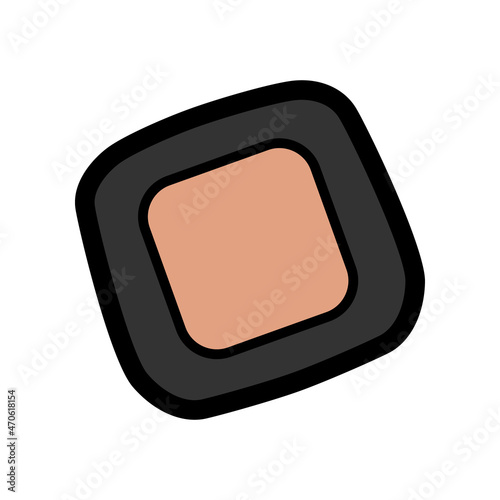 Blush for face, makeup vector illustration