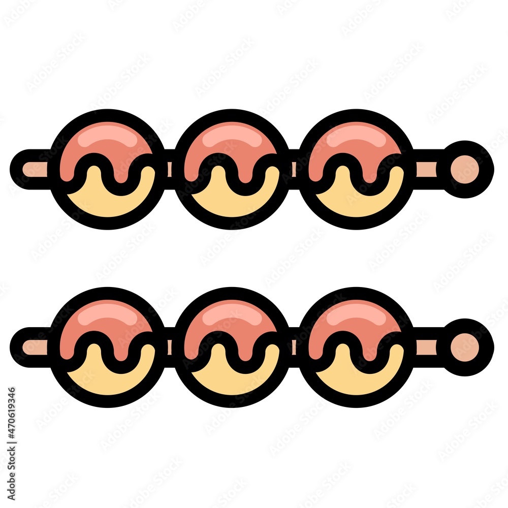 Japanese food vector illustration - takoyaki Japanese food vector illustration - takoyaki