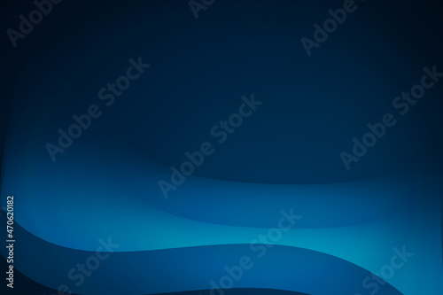 Soft dark light blue background with curve pattern graphics for illustration. © watchara