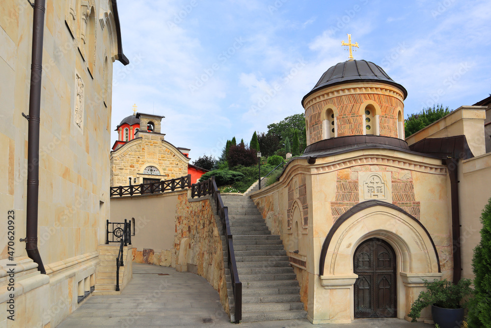 Archangelo-Mikhailovsky Zverinetsky cave monastery in Kyiv, Ukraine