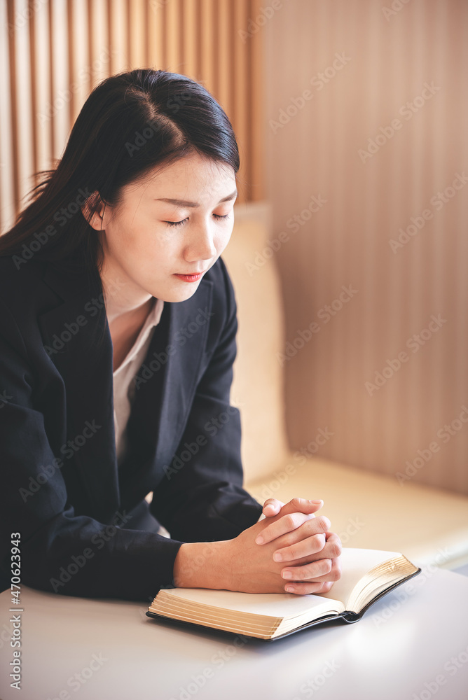 Portrait of a woman with bible prayers, spirituality and religion concepts. Portrait of a woman with bible prayers, spirituality and religion concepts.