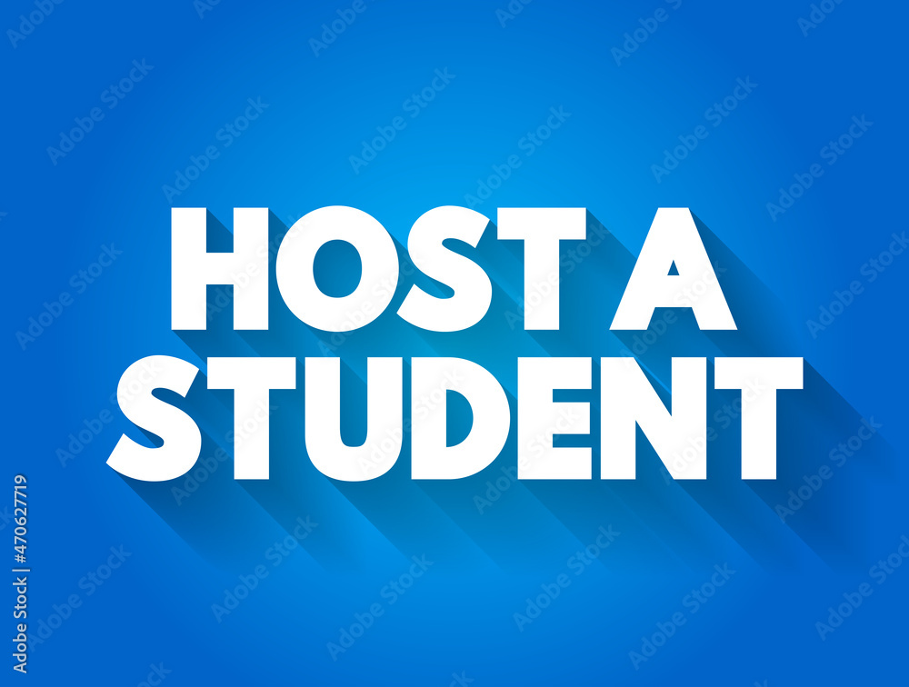 Host a Student text quote, concept background