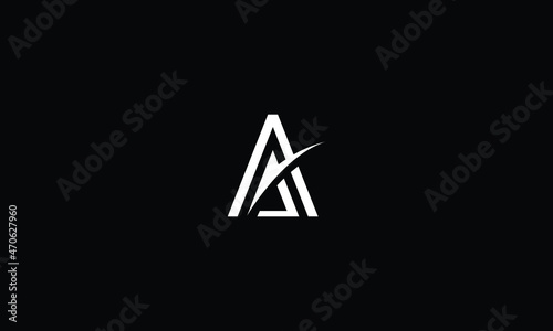 letter A minimal triangle logo vector for illustration use