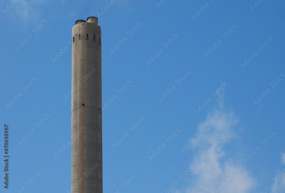 Close up de chimenea industrial