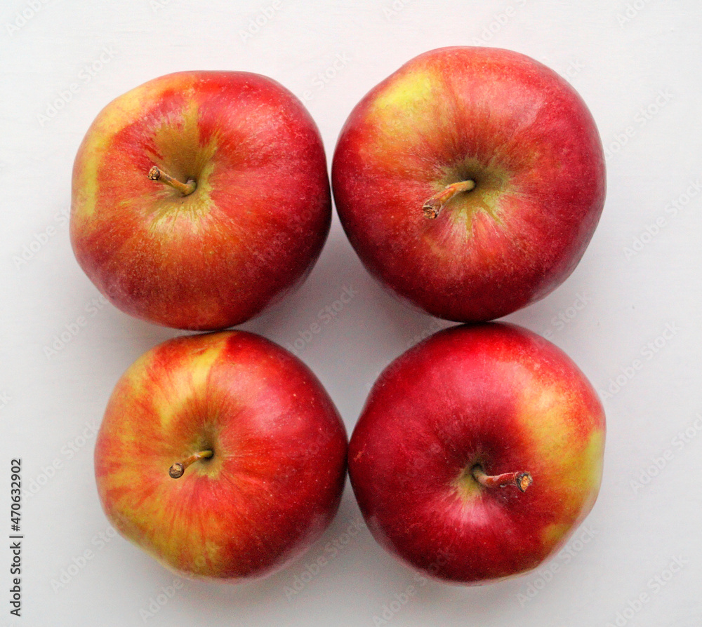 red apples on white background red apples on white background