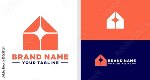 HOME LOGO STAR NEGATIVE SPACE EDITABLE