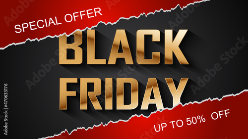 Black Friday sale banner background template.