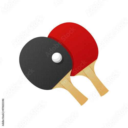ping pong racket vector isolated on white background.