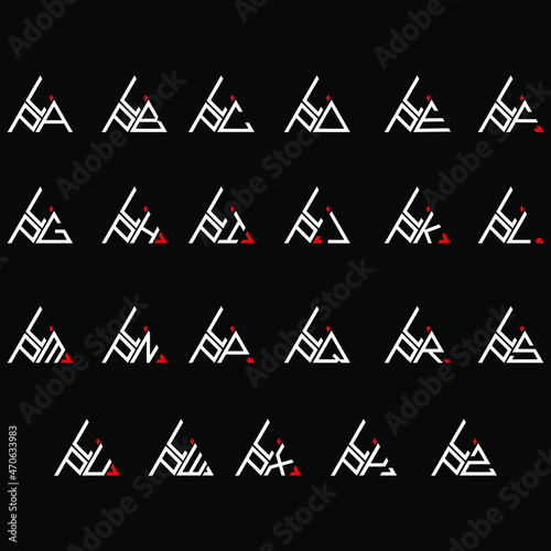 LPA to LPZ letter logo creative design, Multiple triple letter logo design